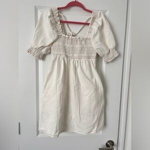 White Denim Mini Dress NWOT